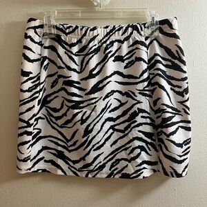 SHEIN Zebra Print Mini Skirt